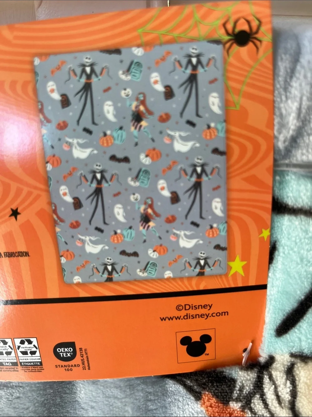 🎃 NWT Disney The Nightmare Before Christmas Super Soft Throw Blanket 46x60 🖤